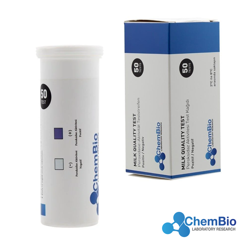 Chembio CB4745 Peroksidaz Aktivitesi Test Kağıdı Süt Kalite Kontrol Kağıdı (Var/Yok) 50 Test