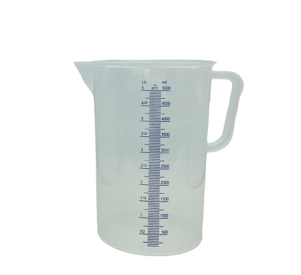 Plastik Kulplu Beher Mavi Baskılı 5 LT