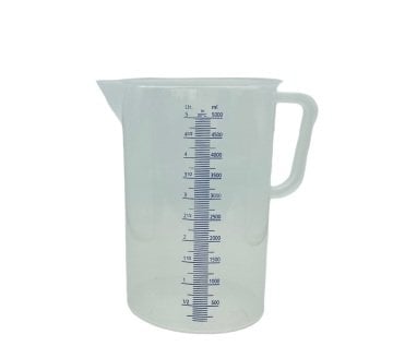 Plastik Kulplu Beher Mavi Baskılı 5 LT