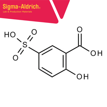 Merck 800691 5-Sulfosalicylic acid dihydrate for synthesis. CAS No.: 5965-83-3, pH < - 0.5 (200 g/l, H₂O, 20 °C) 100 gr