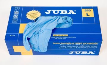 Juba 560 Nitril, Pudralı, Mavi Eldiven