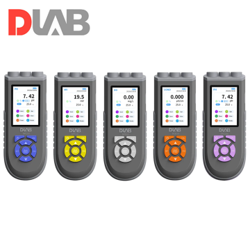 DLAB DPC10 pH ORP İletkenlik TDS Tuzluluk Direnç ve Sıcaklık Ölçer D201T-H pH Probu ve DCON201T İletkenlik Probu ile