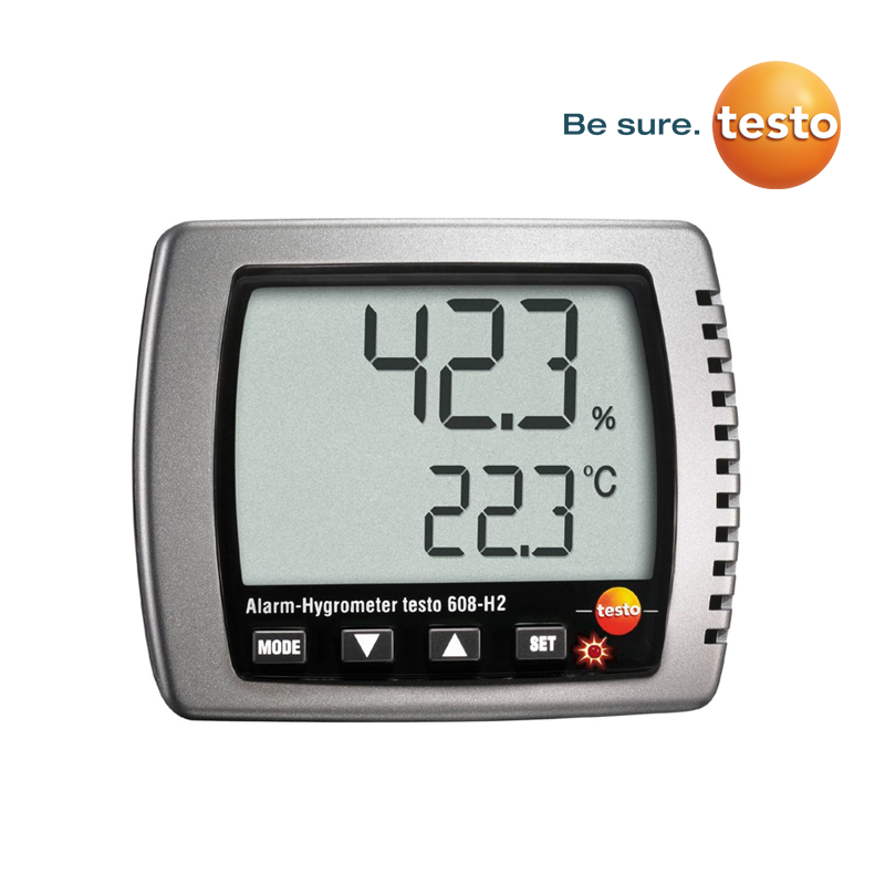 Testo 608-H2 Alarmlı Sıcaklık ve Nem Ölçer -10... +70 °C / 2... 98% rH