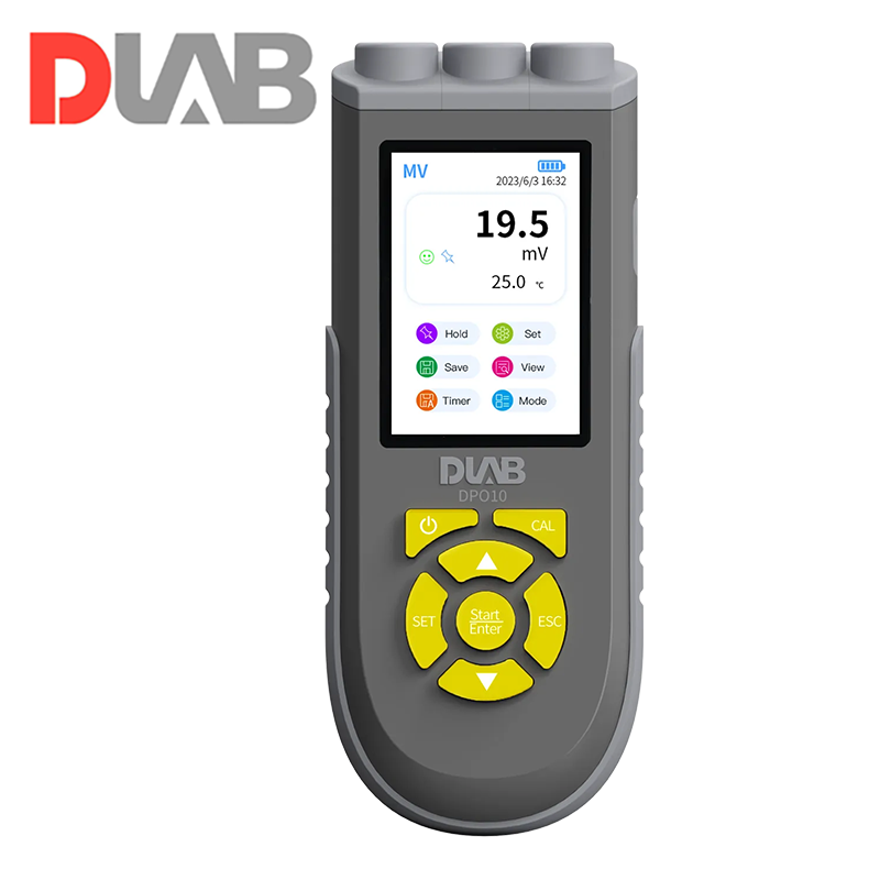 DLAB DPO10 pH ORP ve Sıcaklık Ölçer D201T-H pH Probu DORP301 ORP Probu ve DTEMP-02H Sıcaklık Probu ile