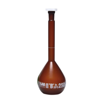 ISOLAB Balon Joje - P.P - Amber - B Kalite - Beyaz Skala - 500 ml - NS 19/26