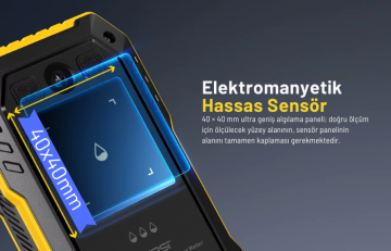 FNIRSI WMT-10 Manyetik Sensörlü Ahşap ve Yapı Malzemesi Nem Ölçer Alçı Duvar: %0... %25, Tuğla Duvar: %0... %43, Yumuşak Ağaç: %0... %75, Sert Ağaç: %0... %75