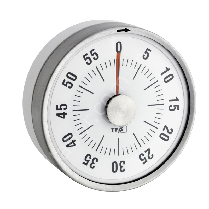 TFA 38.1028.02 'Puck'  Mekanik Timer  Beyaz 60 Dk