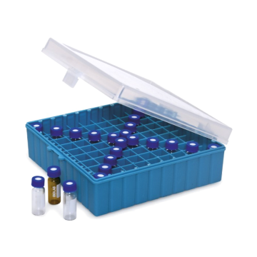 ISOLAB Tüp Kutusu - P.P - 100 Delikli - Menteşeli - Mor