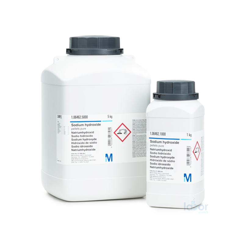 Merck 106495  Sodium Hydroxide Pellets For Analysis (Max. 0.0002% K) Emsure® Acs,Reag. pH Eur. Sodium Hydroxide Cas No. 1310-73-2, Ec Number 215-185-5.  5 kg