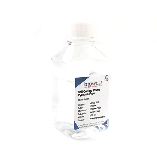 biowest L0970 Cell Culture Water Pyrogen free 500 mL