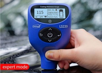 LS239 Otomotiv Boya Ölçer Uzman Sürümü Türkçe Menü 0,0... 5000 μm