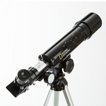 BRESSER NATIONAL GEOGRAPHIC 50/360 AZ Teleskop Akromatik refrakter. Objektif lens çapı (açıklık): 50 mm. Odak uzaklığı: 360mm