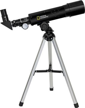 BRESSER NATIONAL GEOGRAPHIC 50/360 AZ Teleskop Akromatik refrakter. Objektif lens çapı (açıklık): 50 mm. Odak uzaklığı: 360mm