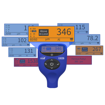 LS239 Otomotiv Boya Ölçer Uzman Sürümü Türkçe Menü 0,0... 5000 μm