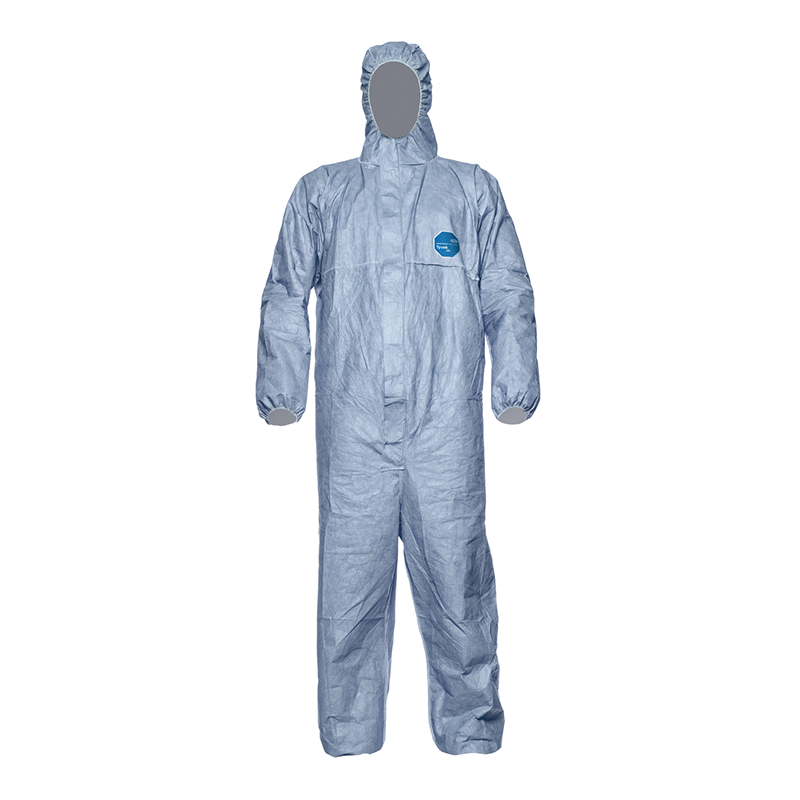 DuPont™ Tyvek® 500 Xpert M Mavi Başlıklı Kimyasal Koruyucu Tulum Kategori III, Tip 5-B, 6-B