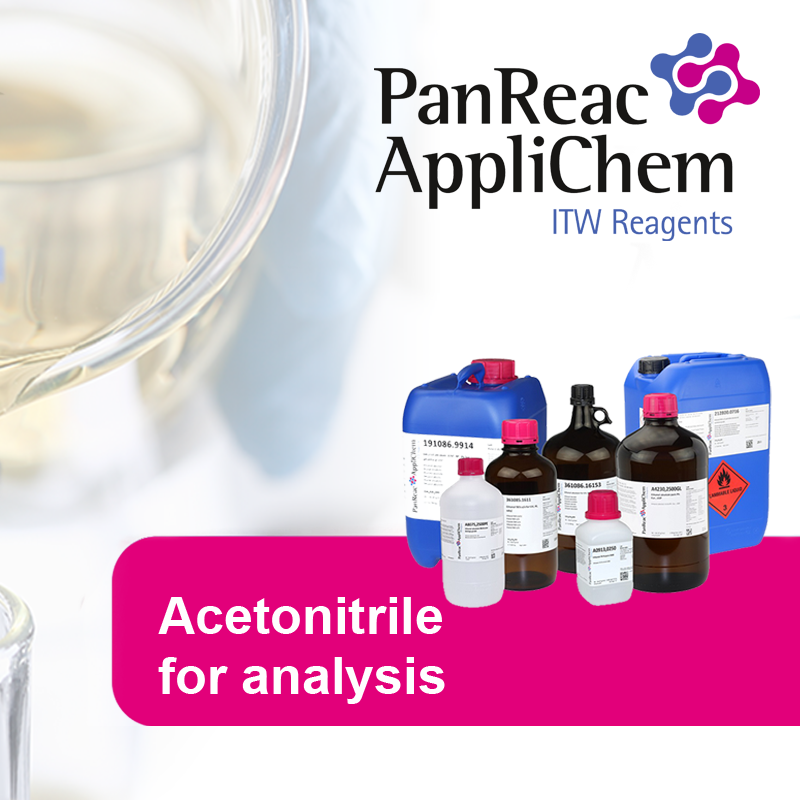 PanReac AppliChem 731881 Acetonitrile for synthesis of DNA, BioChemica 2.5 L