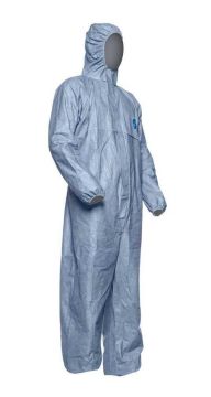 DuPont™ Tyvek® 500 Xpert XL Mavi Başlıklı Kimyasal Koruyucu Tulum Kategori III, Tip 5-B, 6-B