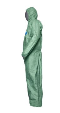 DuPont™ Tyvek® 500 Xpert L Yeşil Başlıklı Kimyasal Koruyucu Tulum Kategori III, Tip 5-B, 6-B