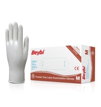Beybi Lateks Muayene Eldiveni (Pudrasız) S  100 Adet/Kutu