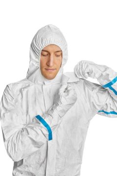 DuPont™ Tyvek® 400 Dual TG L Başlıklı Kimyasal Koruyucu Tulum Kategori III, Tip 5, Tip 6 Tyvek® 500 / SMS