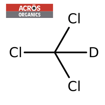 ACROS ORGANICS 464430250 Chloroform-d, for NMR, 99.8 atom % D,with 0.1 v/v% TMS, stab. with silver CAS No.: 865-49-6 25ML