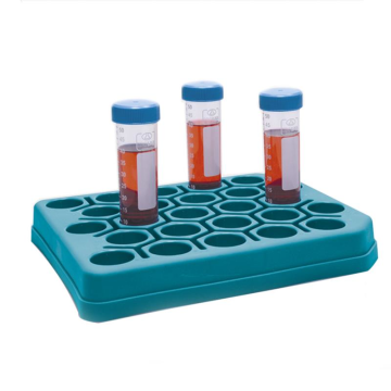 ISOLAB Tüp Standı - P.P - Bas & Bırak Model - 50 ml Tüpler İçin - Mavi