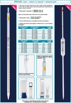 ISOLAB Pipet - Cam - Dereceli - A Kalite - Amber Skala - 2 mL - (1 Adet)