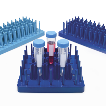 ISOLAB Tüp Standı - ABS - Kirpi Model - 15 ml Tüpler İçin - Lacivert