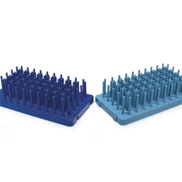 ISOLAB Tüp Standı - ABS - Kirpi Model - 15 ml Tüpler İçin - Lacivert