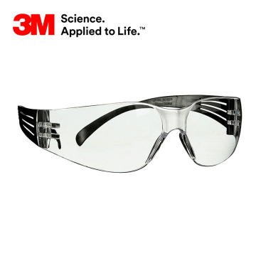 3M™ SecureFit™ 100 Laboratuvar Gözlüğü Siyah Çerçeve, Çizilmeye Dayanıklı, Buğu Önleyici, Şeffaf AS/AF Lens Şeffaf