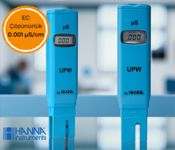 HANNA HI 98309 UPW Ultra Saf Su İçin Cep Tipi  İletkenlik Ölçer 0.000... 1.999 µS/cm Garanti ve İade Süresi 10 Gündür