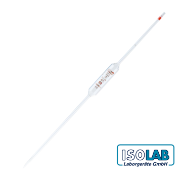 ISOLAB Pipet - Cam - Bullu - A Kalite - Amber Skala - 15 mL - (1 Adet)