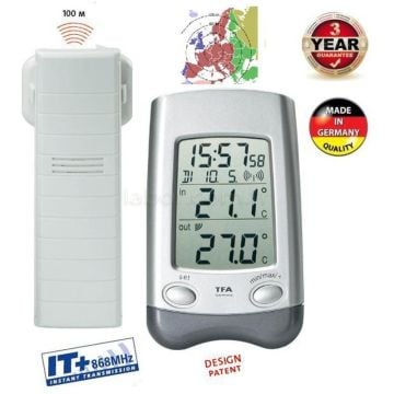 TFA 30.3016.54.IT 'Wave' Dijital Kablosuz Termometre   -40 °C... +60 °C / -10... +60 °C