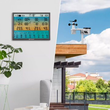 BRESSER 8-Day 4CAST XL 7-in-1  Güneş Enerjili Sensörlü Wi-Fi Hava Tahmin İstasyonu