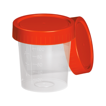 Fıratmed Pnömatik Sistem Steril İdrar Numune Kabı  100 mL hacimli / Yazılabilir özel alan / Özel dizayn / Üç çevrimli özel kapak / 150 Adet / Koli