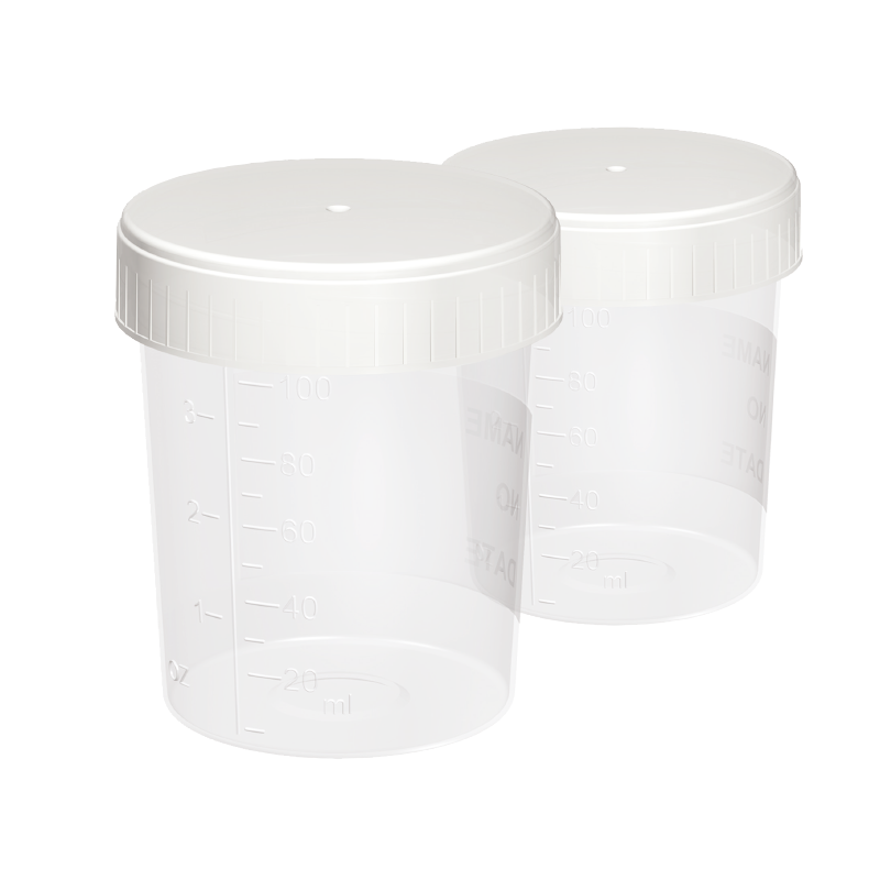 Fıratmed Polipropilen Non-Steril İdrar Numune Kabı / 100 mL / Yazılabilir özel alan / Özel dizayn / Üç çevrimli özel kapak / 750 Adet / Koli