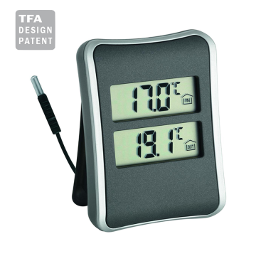 TFA 30.1044 Dijital Maksimum - Minimum Termometre   -10... +50 °C / -40... +70 °C