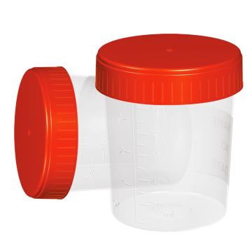 Fıratmed Polipropilen Steril İdrar Numune Kabı  / 100 mL / Yazılabilir özel alan / Özel dizayn / Üç çevrimli özel kapak / 350 Adet / Koli