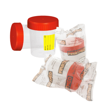 Fıratmed Polipropilen Steril İdrar Numune Kabı  / 100 mL / Yazılabilir özel alan / Özel dizayn / Üç çevrimli özel kapak / 350 Adet / Koli