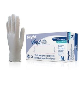 Beybi Vinil Muayene Eldiveni (Pudrasız)  S  100 Adet/Kutu