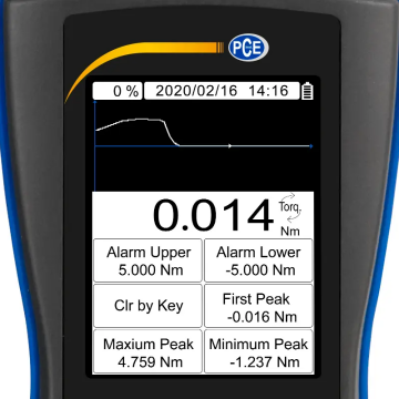 PCE DFG N 5TW Tork Ölçer 0... 5 Nm / 0.001 Nm