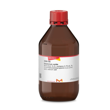 Sigma-Aldrich 293040 Deuterium oxide 99.9 atom % D, contains 0.75 wt. % 3-(trimethylsilyl)propionic-2,2,3,3-d4 acid, sodium salt 25 gr