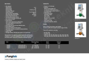 Fungilab Adv L Rotasyonel Viskozimetre   1 - 2.000.000 Cp/0.3 - 100 Rpm