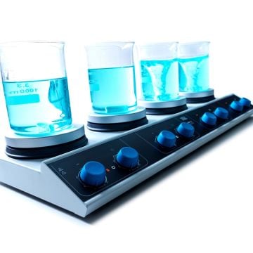 VELP AM4 4 Bölmeli Isıtıcılı Manyetik Karıştırıcı 100... 1500 rpm / 4X15 L / 310 °C