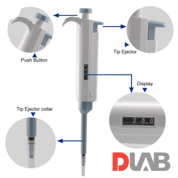 DLAB TopPette Ayarlanabilir Otomatik Pipet 100-1000 μL