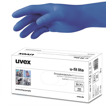 Uvex U-Fit Lite Nitril Eldiven  ''Kimyasal Koruma Eldiveni''  0.8 mm  Xlarge