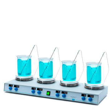 Velp AM4 Digital PRO Çoklu Isıtıcılı Manyetik Karıştırıcı  1500 rpm / 4 X 20 L / 370 °C