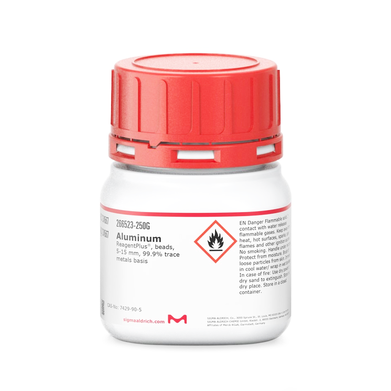 Sigma-Aldrich 266523 Aluminum ReagentPlus®, beads, 5-15 mm, 99.9% trace metals basis 250 gr