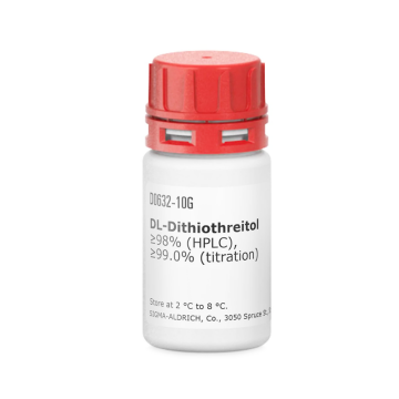 Sigma-Aldrich D0632 DL-Dithiothreitol ≥98% (HPLC), ≥99.0% (titration) 25 gr