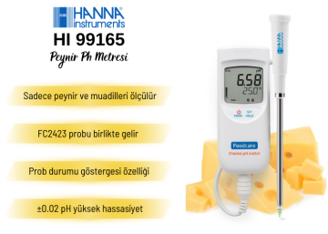 HANNA HI99165 Peynir pH Metresi HACCP -2.00... 16.00 pH